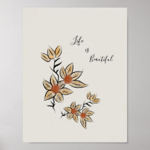Hermosas flores beige aisladas