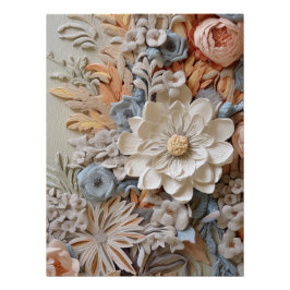 Póster Hermosas Flores Victorianas Florales Elegantes Bon