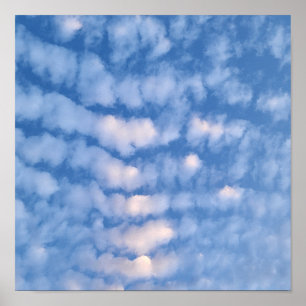 Póster Hermosas nubes blancas