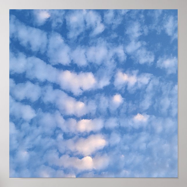Póster Hermosas nubes blancas (Frente)