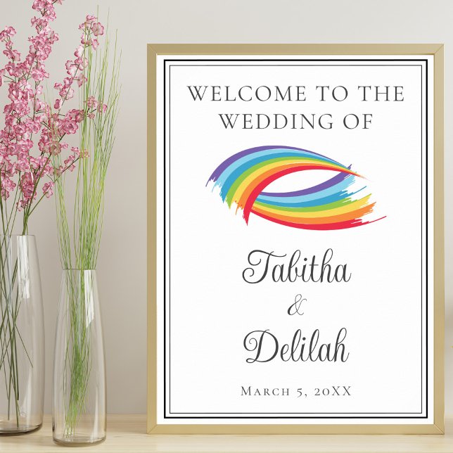 Póster Hermosas olas de arcoiris Bienvenida a la boda per (Subido por el creador)