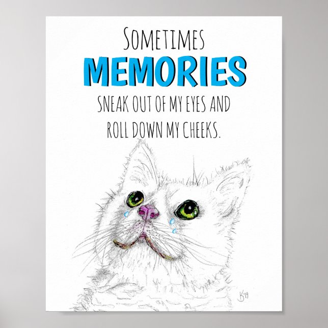Póster Hermosas palabras Mascotas en memoria del Poster d (Frente)