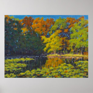 Póster Hermosas Reflejos de Color de Otoño