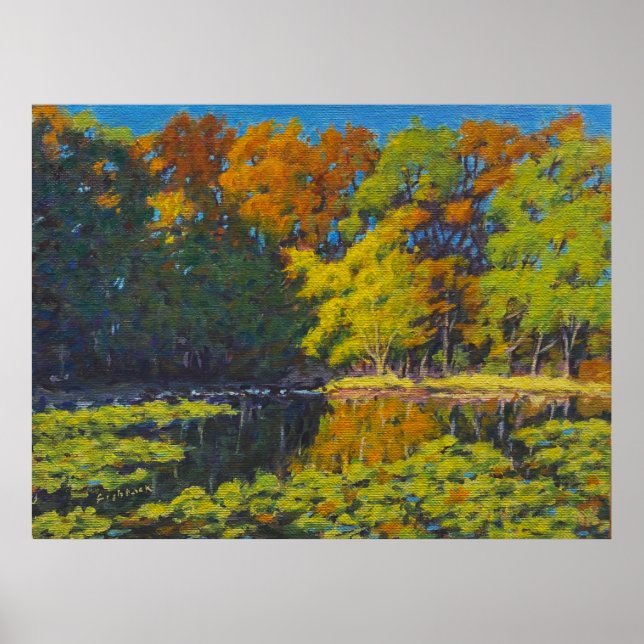 Póster Hermosas Reflejos de Color de Otoño (Frente)