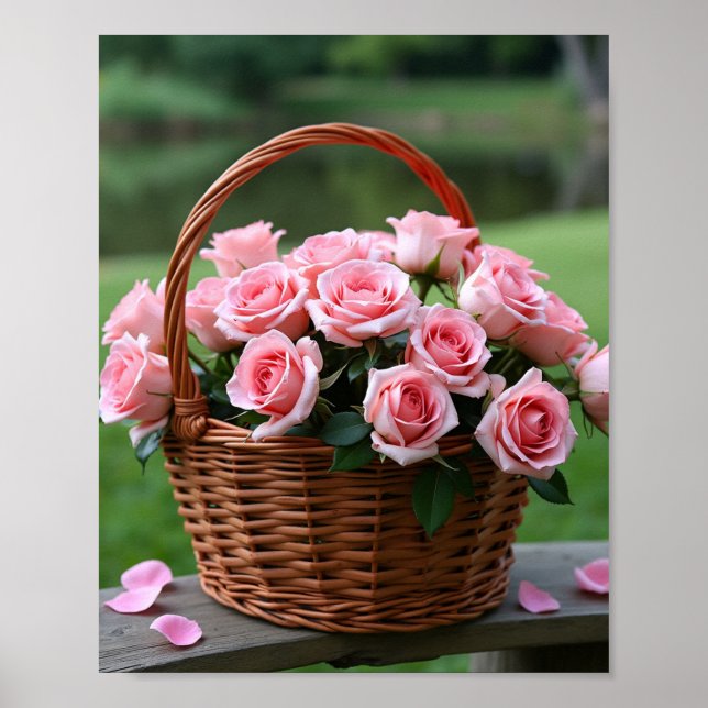 Póster hermosas rosas (Frente)