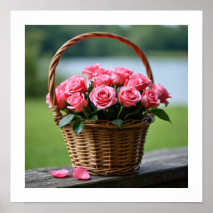 Póster hermosas rosas