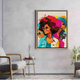 Póster Hermosas sonrisas de mujeres negras