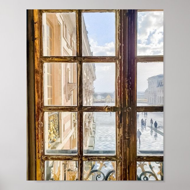 Póster Hermosas vistas de Versalles Francia Ciudad Europe (Frente)