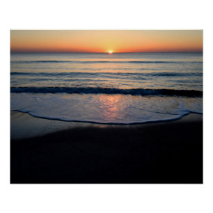 Póster Hermoso amanecer sobre el océano
