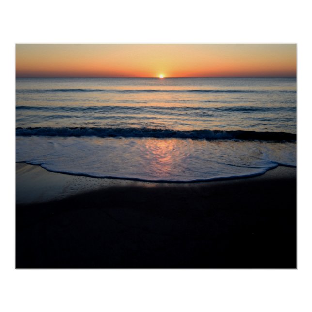 Póster Hermoso amanecer sobre el océano (Anverso)