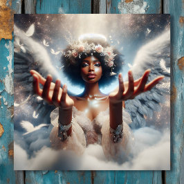 Póster Hermoso ángel norteamericano de origen africano