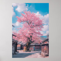 Hermoso árbol de flores de cerezo