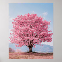 Hermoso árbol de flores de cerezo