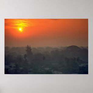 Póster Hermoso atardecer: Bangkok, Tailandia