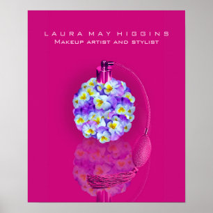Póster Hermoso Atomizador Pansy para Maquillaje y Estilis