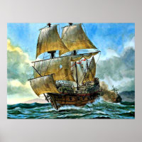 hermoso barco de cuatro mástiles