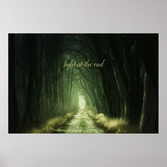 Póster Hermoso bosque oscuro verde (Frente)