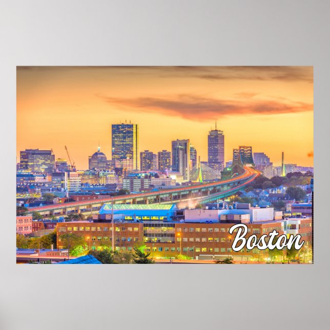 Póster Hermoso Boston, Massachusetts, Estados Unidos (Frente)