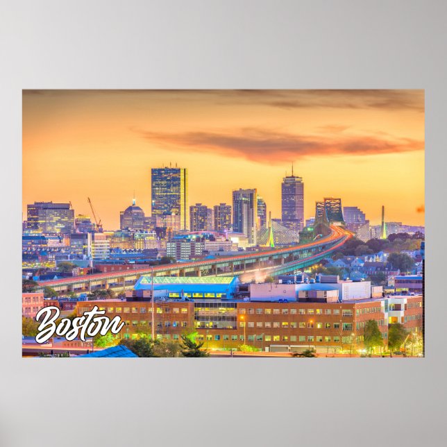 Póster Hermoso Boston, Massachusetts, Estados Unidos (Frente)