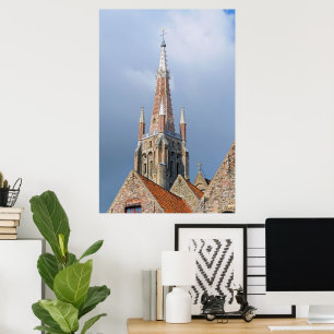 Póster Hermoso Brugge, Bélgica viaje