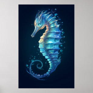 Póster Hermoso caballito de mar etéreo