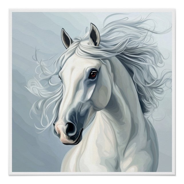 Póster HERMOSO CABALLO #1 Cojín decorativo (Anverso)