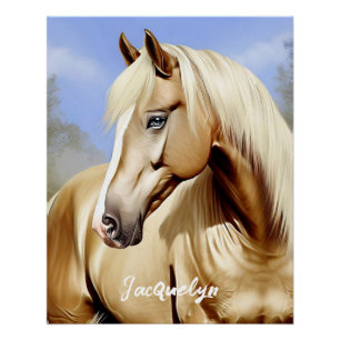 Póster Hermoso caballo de Palomino