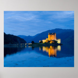 Póster Hermoso castillo Eileen Donan en Dornie occidental