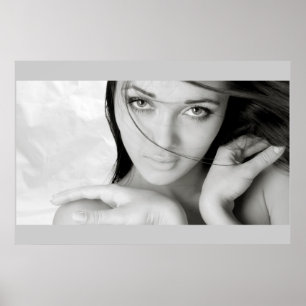 Póster hermoso chica