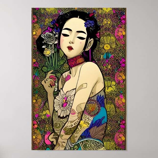 Póster Hermoso Chica balinés de Floralpunk (Frente)