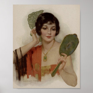 Póster Hermoso Chica de Flapper de los años 20