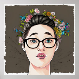 Póster Hermoso Chica de Kinda Nerdy