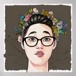 Póster Hermoso Chica de Kinda Nerdy