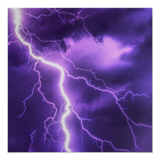 Póster hermoso cielo, trueno (Anverso)