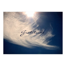 Hermoso cielo y gratitud inspira al Personalizado