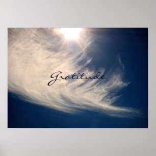Póster Hermoso cielo y gratitud inspira al Personalizado