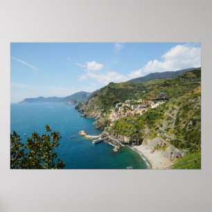 Póster Hermoso Cinque Terre, Italia