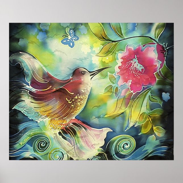 Póster Hermoso colibrí (Frente)