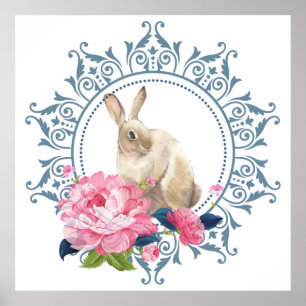 Póster Hermoso Conejo de Pascua