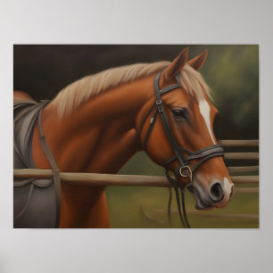 Póster Hermoso cuadro de caballos