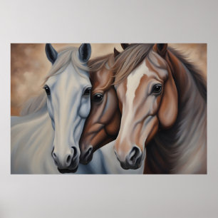 Póster Hermoso cuadro de caballos