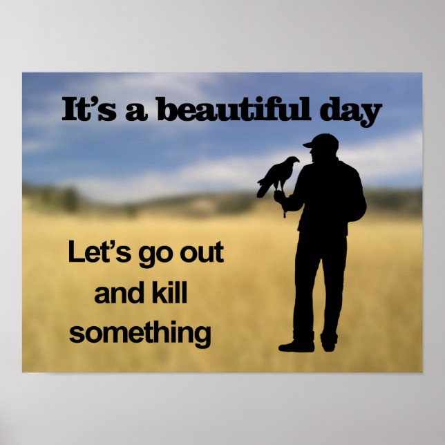 Póster Hermoso día de la Falconería (Frente)