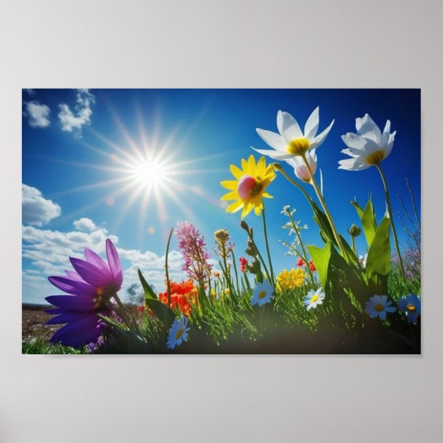 Póster Hermoso Día de Primavera Sunny (Frente)