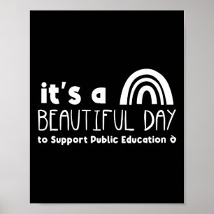 Póster Hermoso Día Para Apoyar al Maestro de la Educación