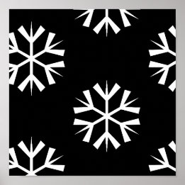Póster hermoso diseño de patrón de COPO DE NIEVE |