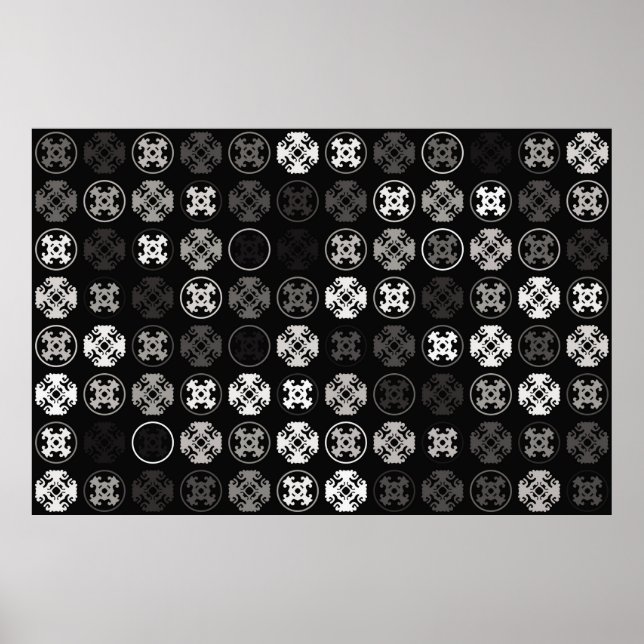 Póster Hermoso diseño de patrones geométricos abstracto,  (Frente)