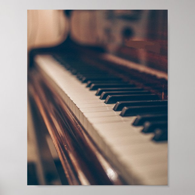 Póster Hermoso diseño de piano (Frente)