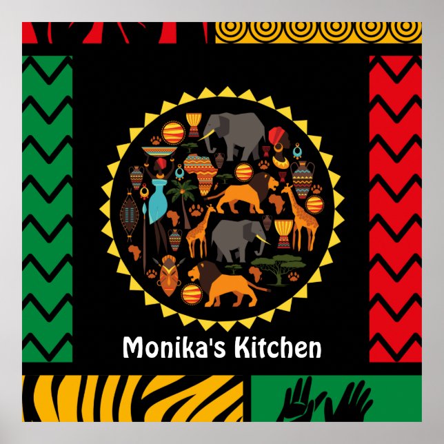 Póster Hermoso efecto tapiz colores vibrantes Editable (Frente)