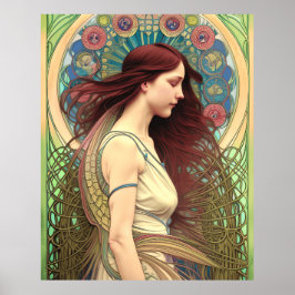 Póster Hermoso estilo Art Nouveau