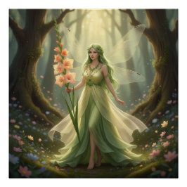 Póster Hermoso Fairy August Peridot